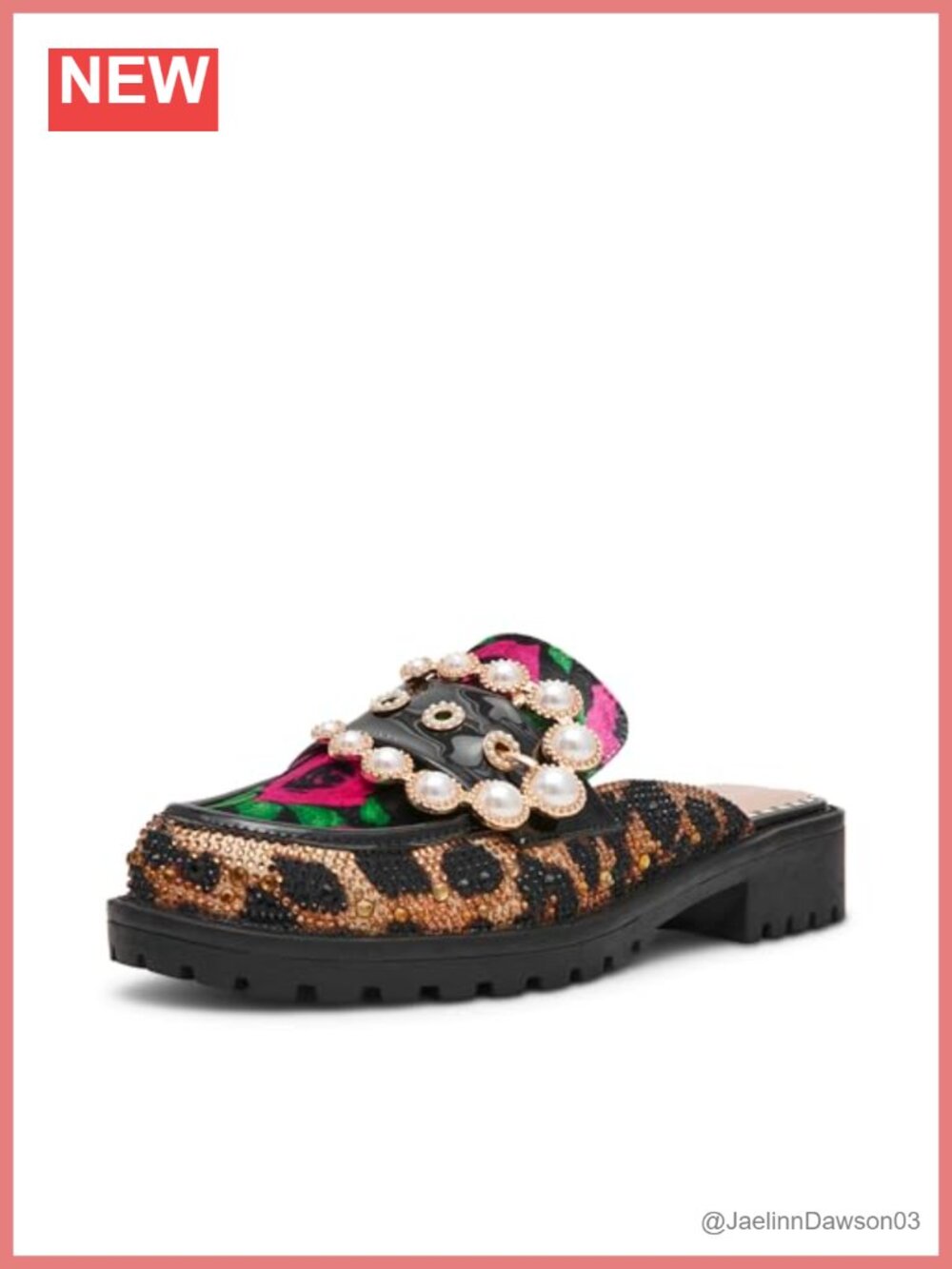 Betsey Johnson Printed Pearl Loafer Slip-On Shoes